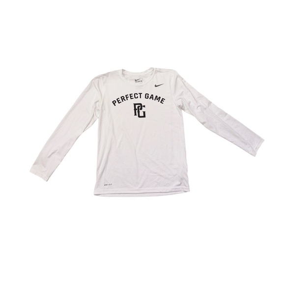 NIKE Perfect game PC WHITE LINF SLEEVE SHIRT MEN’s size small - Picture 3 of 14